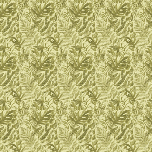 Fauna Green Fabric - Bracken Printed Cotton Fabric Pear Voyage Maison