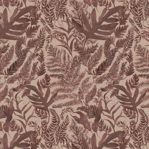 Floral Brown Fabric - Bracken Printed Cotton Fabric (By The Metre) Sienna Voyage Maison