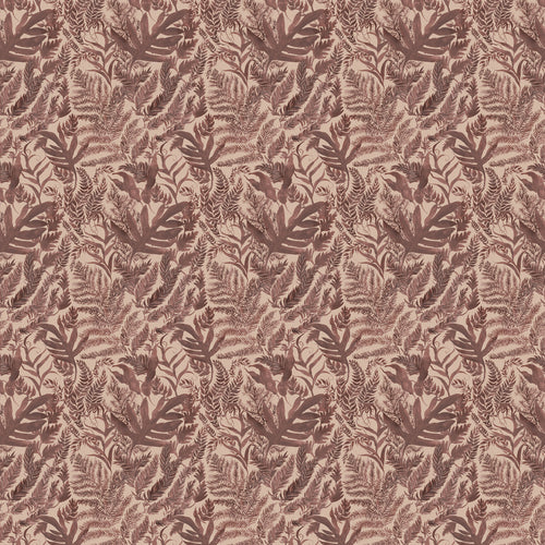 Floral Brown Fabric - Bracken Printed Cotton Fabric (By The Metre) Sienna Voyage Maison
