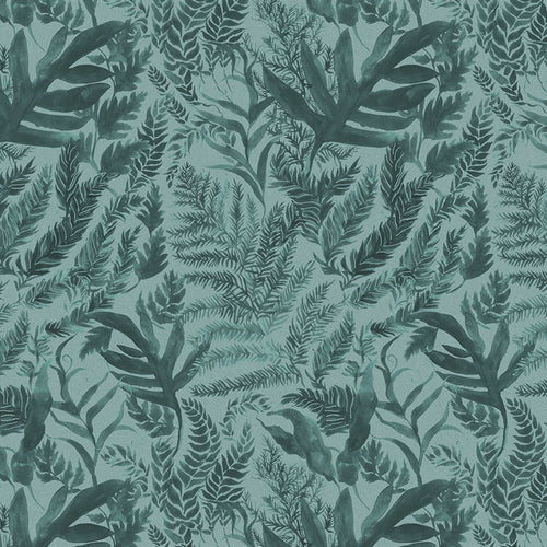 Floral Blue Fabric - Bracken Printed Cotton Fabric (By The Metre) Tide Voyage Maison