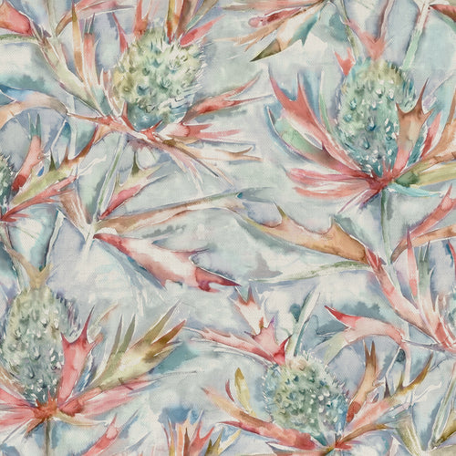 Floral Blue Fabric - Braithwaite Printed Cotton Fabric (By The Metre) Russett Voyage Maison