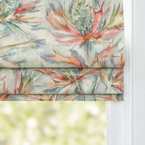 Floral Blue M2M - Braithwaite Printed Cotton Made to Measure Roman Blinds Russett Voyage Maison