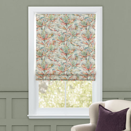 Floral Blue M2M - Braithwaite Printed Cotton Made to Measure Roman Blinds Russett Voyage Maison