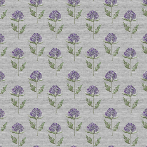 Floral Grey Fabric - Bram Printed Fabric (By The Metre) Violet Voyage Maison