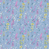 Briella Printed Cotton Fabric (By The Metre) Bluebell