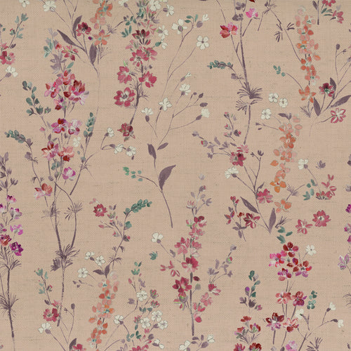 Floral Pink Fabric - Briella Printed Cotton Fabric (By The Metre) Blush Voyage Maison