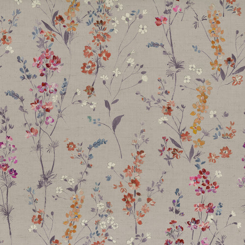 Floral Purple Fabric - Briella Printed Cotton Fabric (By The Metre) Heather Voyage Maison