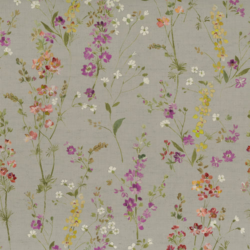 Floral Grey Fabric - Briella Printed Cotton Fabric (By The Metre) Russett Voyage Maison