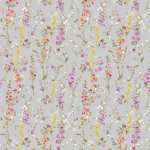 Floral Grey Fabric - Briella Printed Cotton Fabric (By The Metre) Russett Voyage Maison