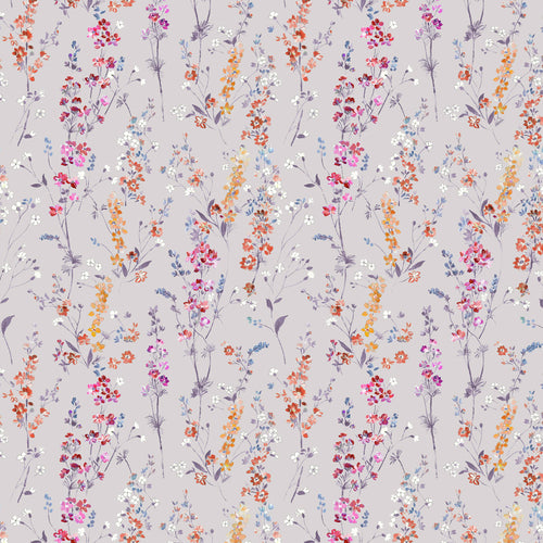 Floral Purple Fabric - Briella Printed Oil Cloth Fabric Heather Voyage Maison