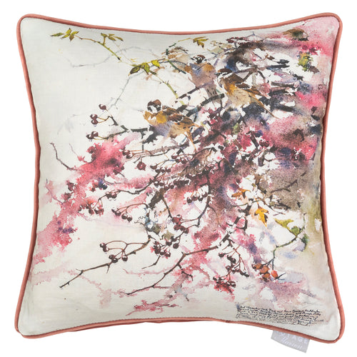 Darren Woodhead Brushwood Printed Feather Cushion in Blossom