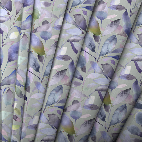 Fauna Purple Fabric - Brympton Printed Cotton Fabric Duck Egg Voyage Maison