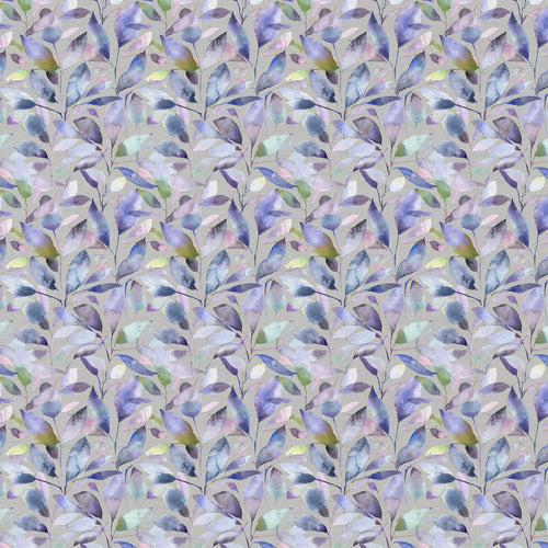 Fauna Purple Fabric - Brympton Printed Cotton Fabric Heather Stone Voyage Maison