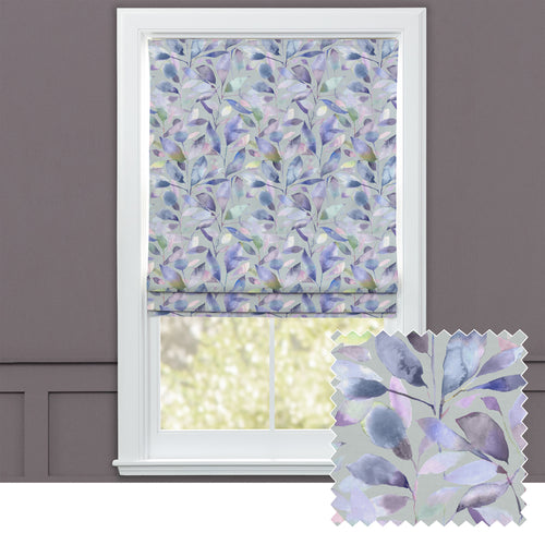 Floral Blue M2M - Brympton Printed Cotton Made to Measure Roman Blinds Duck Egg Voyage Maison