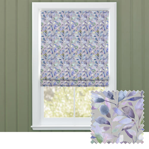 Floral Purple M2M - Brympton Printed Cotton Made to Measure Roman Blinds Heather Stone Voyage Maison