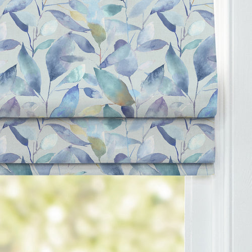 Floral Blue M2M - Brympton Printed Cotton Made to Measure Roman Blinds Pacific Voyage Maison