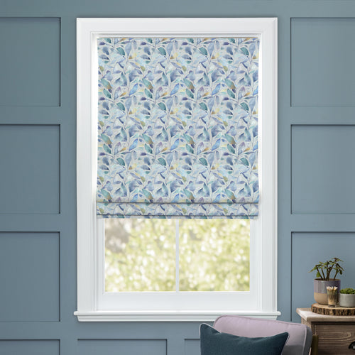 Floral Blue M2M - Brympton Printed Cotton Made to Measure Roman Blinds Pacific Voyage Maison