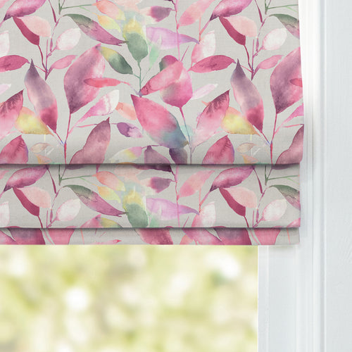 Floral Pink M2M - Brympton Printed Cotton Made to Measure Roman Blinds Raspberry Voyage Maison