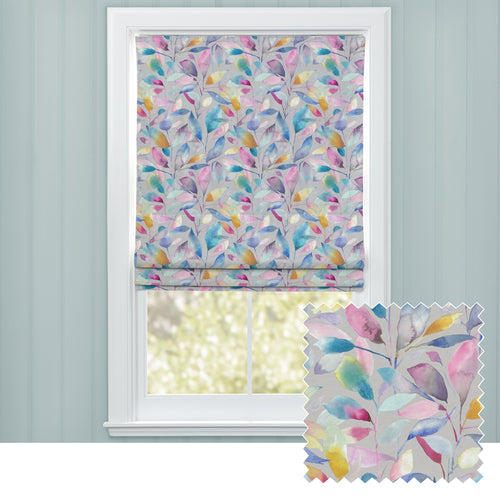 Floral Blue M2M - Brympton Printed Cotton Made to Measure Roman Blinds Stone Voyage Maison