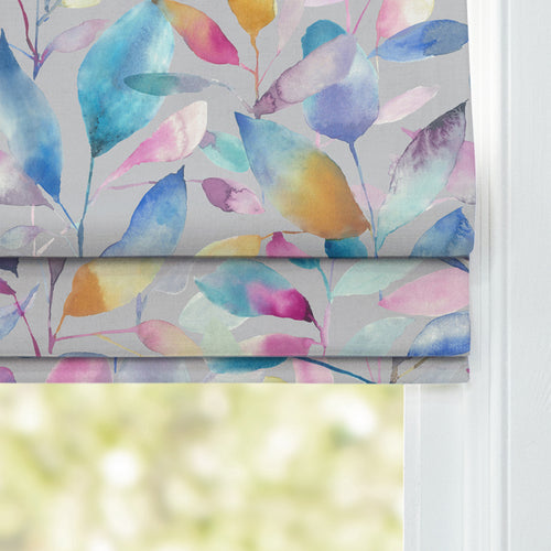 Floral Blue M2M - Brympton Printed Cotton Made to Measure Roman Blinds Stone Voyage Maison