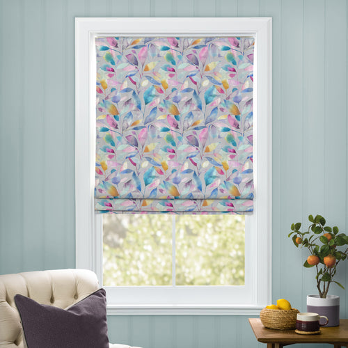 Floral Blue M2M - Brympton Printed Cotton Made to Measure Roman Blinds Stone Voyage Maison