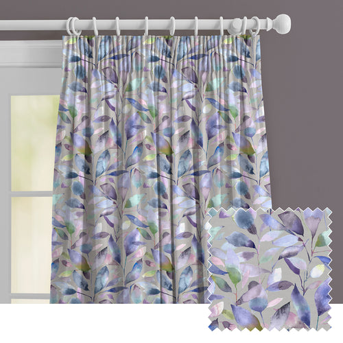 Floral Purple M2M - Brympton Printed Made to Measure Curtains Heather Stone Voyage Maison