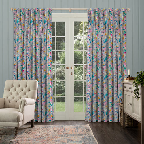 Floral Grey M2M - Brympton Printed Made to Measure Curtains Stone Voyage Maison