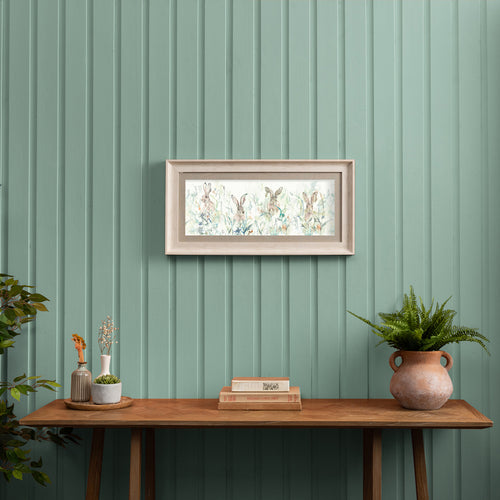 Animal Green Wall Art - Bunnies  Framed Print Birch Voyage Maison