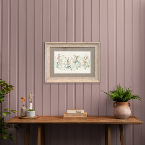 Animal Green Wall Art - Bunnies  Framed Print Birch Voyage Maison