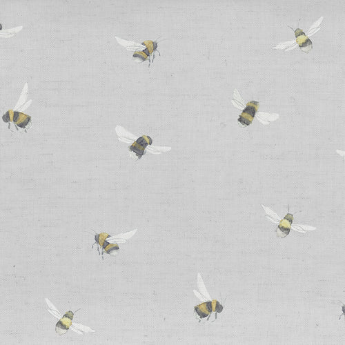 Animal Grey Fabric - Busy Bees Printed Fabric (By The Metre) Bees Voyage Maison