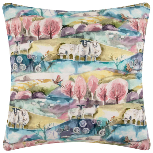 Animal Pink Cushions - Buttermere Outdoor Square Polyester Filled Cushion Multicolour Voyage Maison