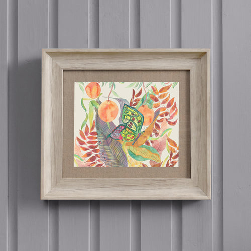 Animal Orange Wall Art - Butterfly  Framed Print Birch/Linen Voyage Maison