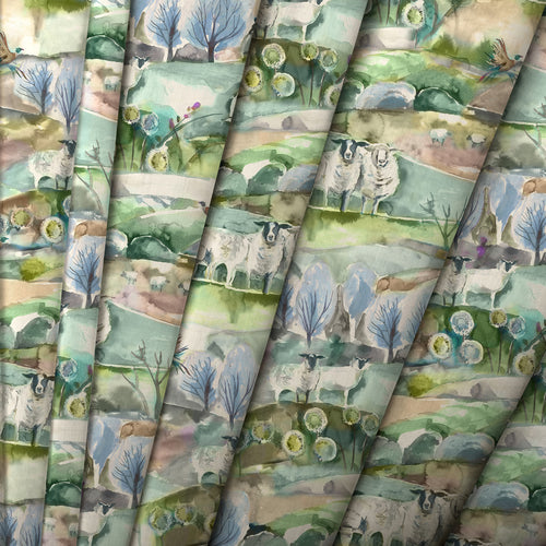 Animal Green M2M - Buttermere Printed Cotton Made to Measure Roman Blinds Sage Voyage Maison