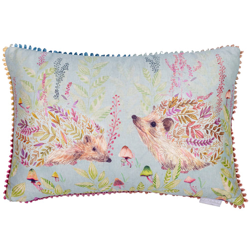 Voyage Maison Buttons & Ginger Printed Feather Cushion in Robins Egg