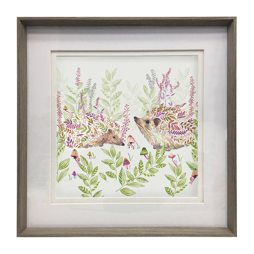 Animal Green Wall Art - Buttons & Ginger  Framed Print Nut/Ginger Linen Voyage Maison