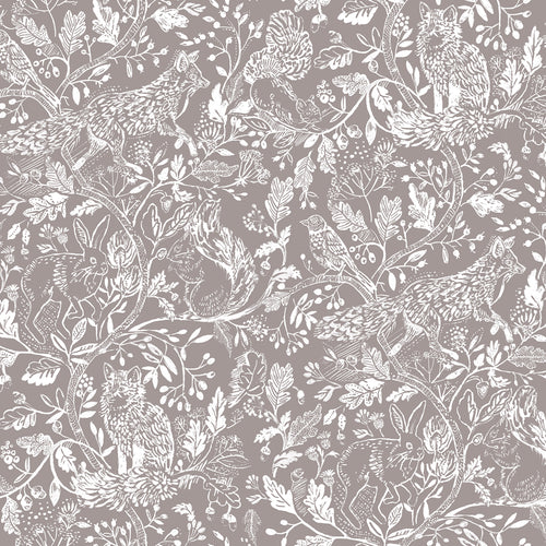 Animal Grey Wallpaper - Cademuir  1.4m Wide Width Wallpaper (By The Metre) Slate Voyage Maison
