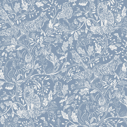 Animal Blue Wallpaper - Cademuir Sea 1.4m Wide Width Wallpaper (By The Metre) Thistle Voyage Maison