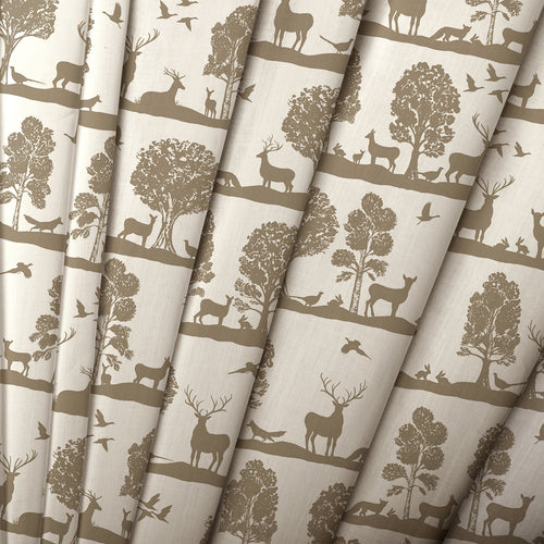 Animal Grey Fabric - Cairngorms Printed Cotton Fabric Birch Voyage Maison