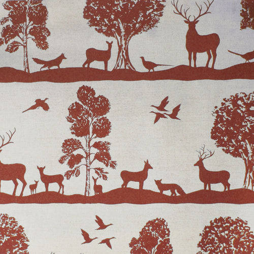 Animal Orange Fabric - Cairngorms Printed Cotton Fabric (By The Metre) Paprika Voyage Maison