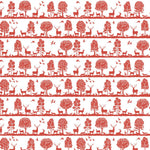 Cairngorms Printed Cotton Fabric (By The Metre) Paprika