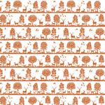 Cairngorms Printed Cotton Fabric (By The Metre) Rust