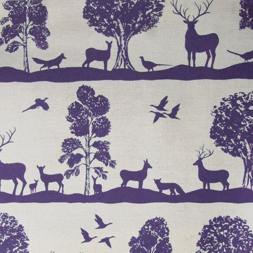 Animal Purple Fabric - Cairngorms Printed Cotton Fabric (By The Metre) Juniper Voyage Maison