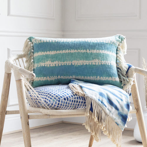 Voyage Maison Cairns Printed Feather Cushion in Seafoam