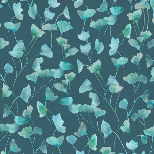 Samples - Cala Printed Cotton Fabric Sample Swatch Teal Voyage Maison