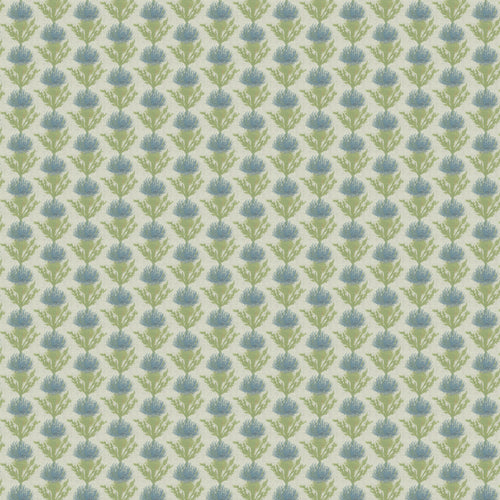 Floral Blue Fabric - Moray Woven Jacquard Fabric (By The Metre) Aqua Voyage Maison