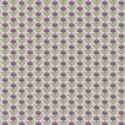 Floral Purple Fabric - Moray Woven Jacquard Fabric (By The Metre) Damson Voyage Maison