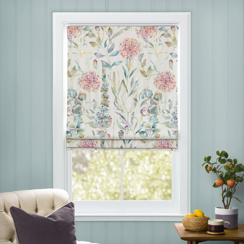 Floral Orange M2M - Carneum Floral Printed Cotton Made to Measure Roman Blinds Cinnamon Voyage Maison