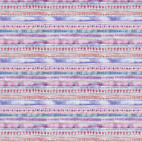 Striped Pink Fabric - Carnival Stripe Printed Cotton Fabric (By The Metre) Blossom Voyage Maison