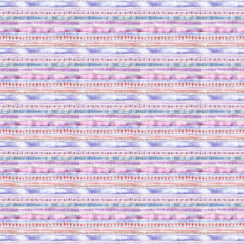 Striped Pink Fabric - Carnival Stripe Printed Cotton Fabric (By The Metre) Blossom Voyage Maison