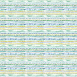 Carnival Stripe Printed Cotton Fabric (By The Metre) Lagoon